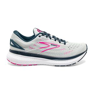 Brooks Glycerin 19 Womens Road Running Shoes Grey/Navy/Pink | USA-PQL674013